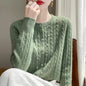 Long Sleeve Knitted O-neck Basic Thick Warm Cardigan