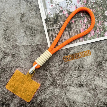 Wrist Strap for Phone Contrasting Colors Lanyard Keys Metal Keyring Accessories With Patch Cellphone Charm Luxury Hand Strap NovaCart