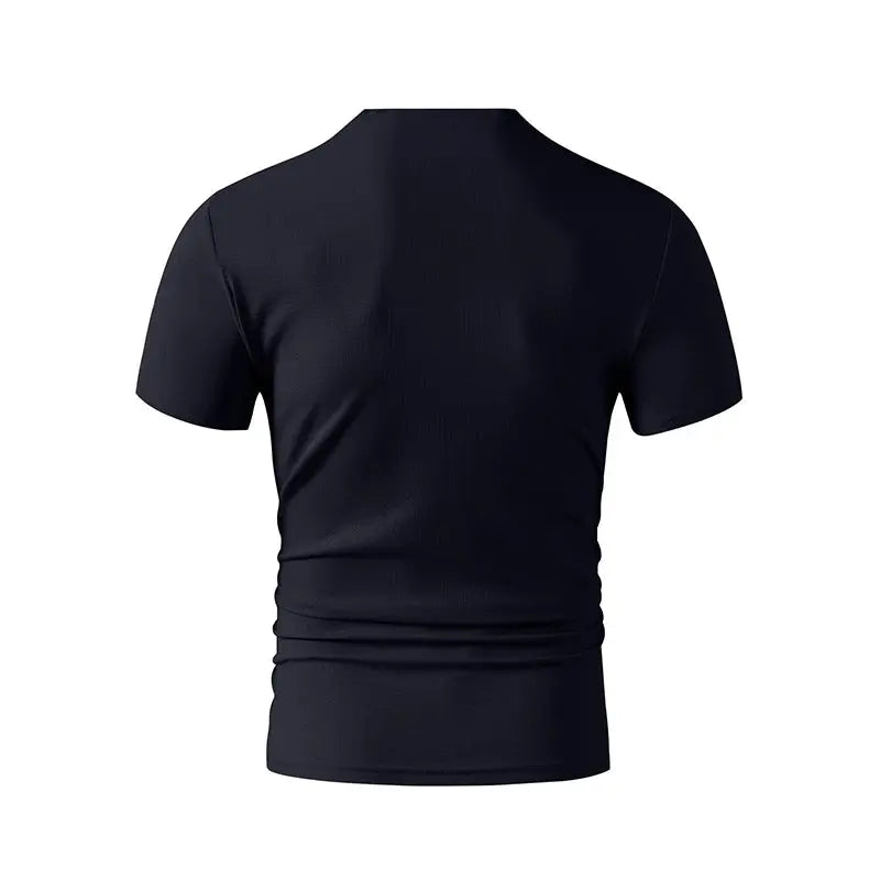 2025 New Men's Casual Fashion Simple V-neck Short Sleeved T-shirt Summer Comfortable Breathable Versatile Top NovaCart