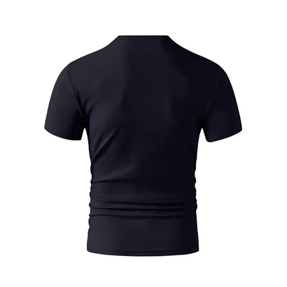 2025 New Men's Casual Fashion Simple V-neck Short Sleeved T-shirt Summer Comfortable Breathable Versatile Top NovaCart