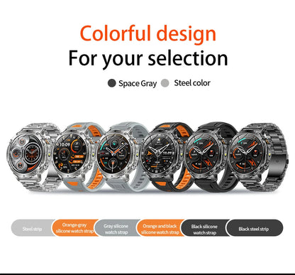 2026 New GPS Smart Watch For Men 1400mAh Battery Outdoor Sports Compass Watches Bluetooth Call IP68 Waterproof Smartwatch gift NovaCart