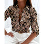 Women’s Printed Long-Sleeve Lapel Shirt | Casual Elegant Blouse FitiqueFit