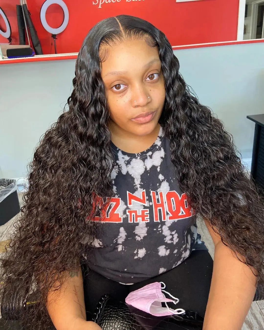 40 50 Inch HD 13x6 Deep Wave Lace Frontal Wigs Brazilian 13x4 Water Wave Curly Lace Front Human Hair Wigs For Women 300 Density NovaCart