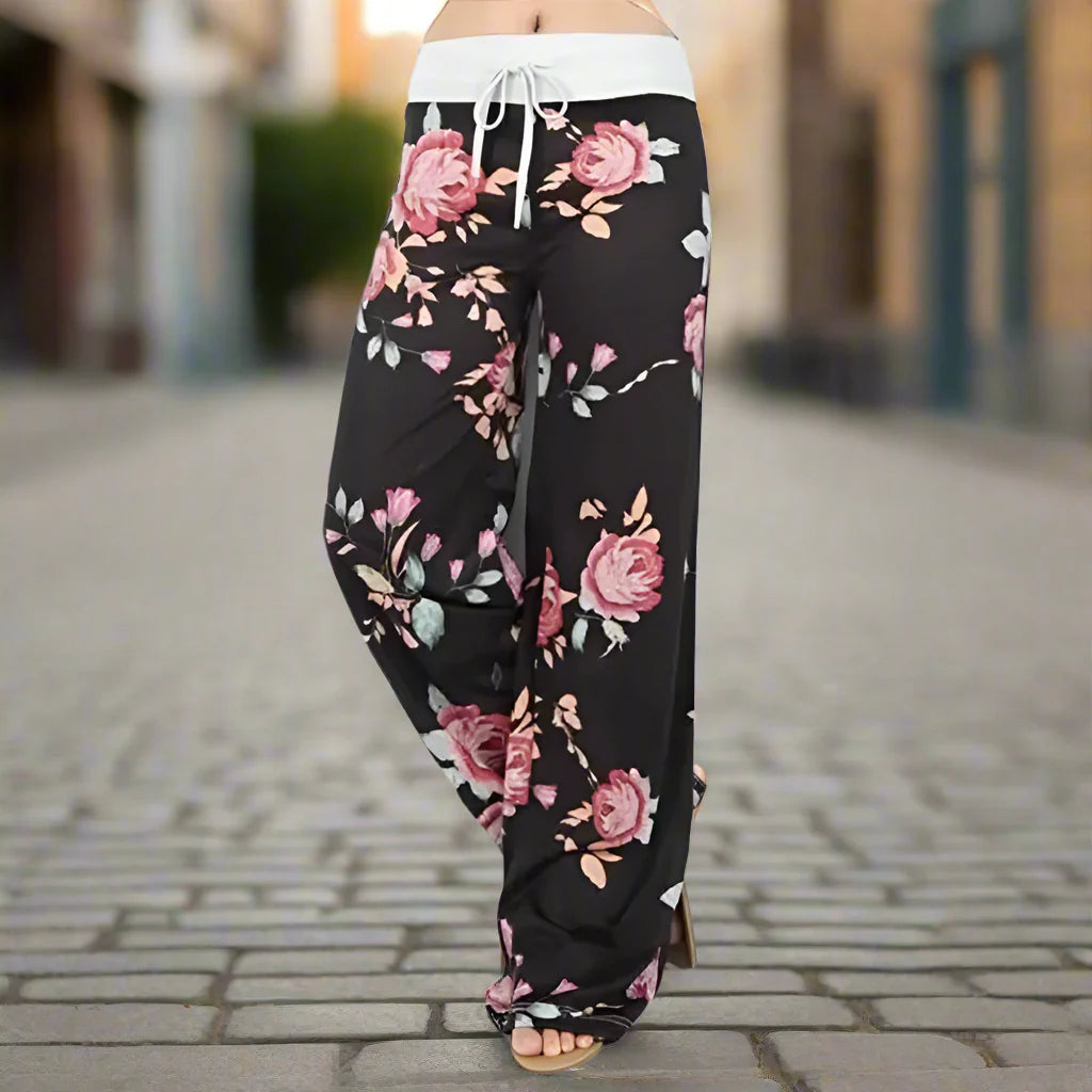 Women’s Wide Leg Yoga Pants – Casual Lounge Pajama Pants FitiqueFit
