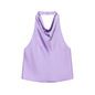 Sexy Elegant Halter  Backless High Solid Halter Neck Tops