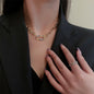 Metal Love Heart Cupid Pendants Female Clavicle Chain Light Luxury Niche Design Necklace