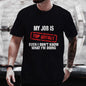 My Job Is Top Secret Funny Graphic T Shirt Men Summer Short Sleeve Tees Fashion Streetwear Tshirt Loose Oversized Y2k Clothing NovaCart
