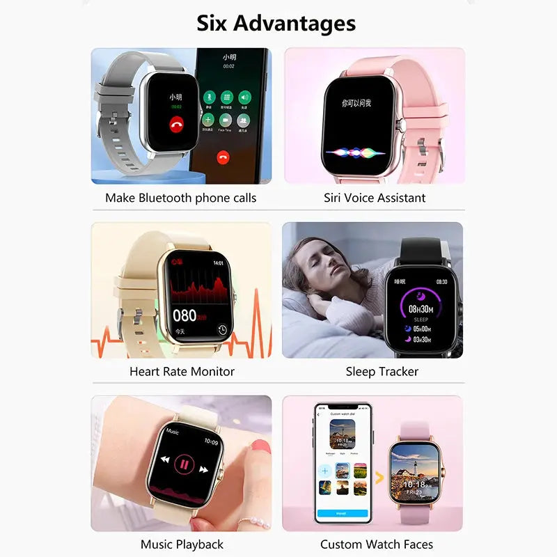 1.83'' Sport Smart Watch Fitness Clock Health Monitor Waterproof Smartwatch Wireless Call Watches for Men Women IOS Android 2025 NovaCart