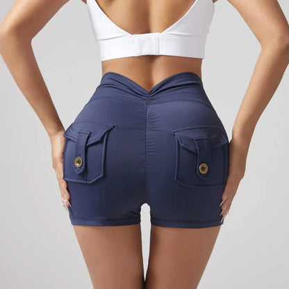🍑 Wrinkled High-Waist Pocket Leggings for Women FitiqueFit