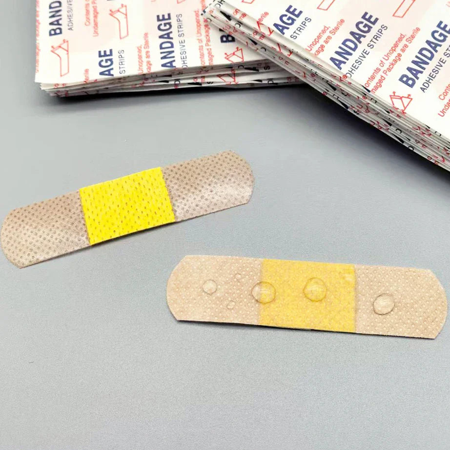 50/100Pcs Waterproof Breathable Cushion Adhesive Plaster Wound Hemostasis Sticker Band First Aid  Medical Gauze Pi-Mart