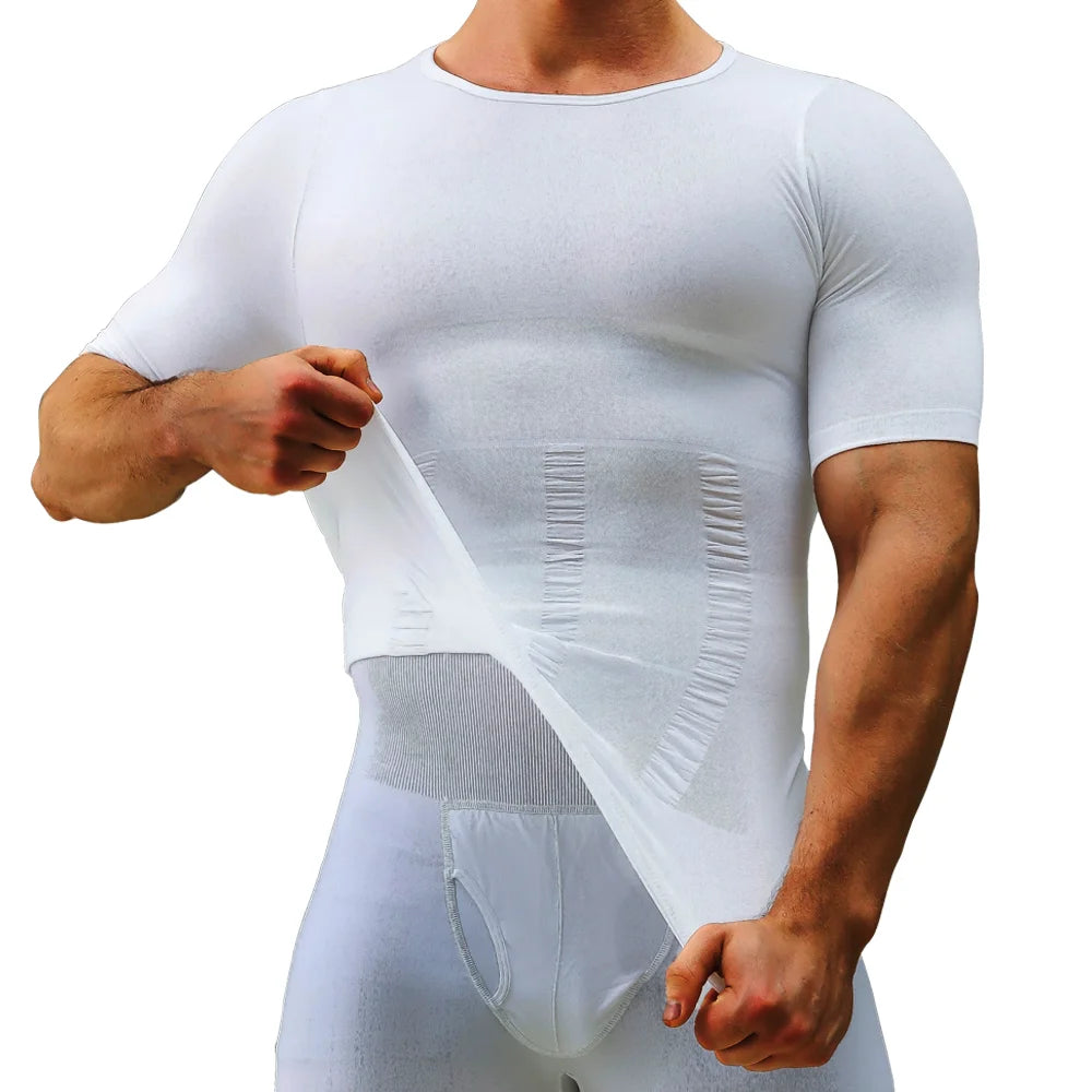 Men's Slimming Body Shapewear Posture Vest Tummy Abdomen Trimmer Compression Body Modeling Fat Burning Chest Tummy Shirts Corset NovaCart