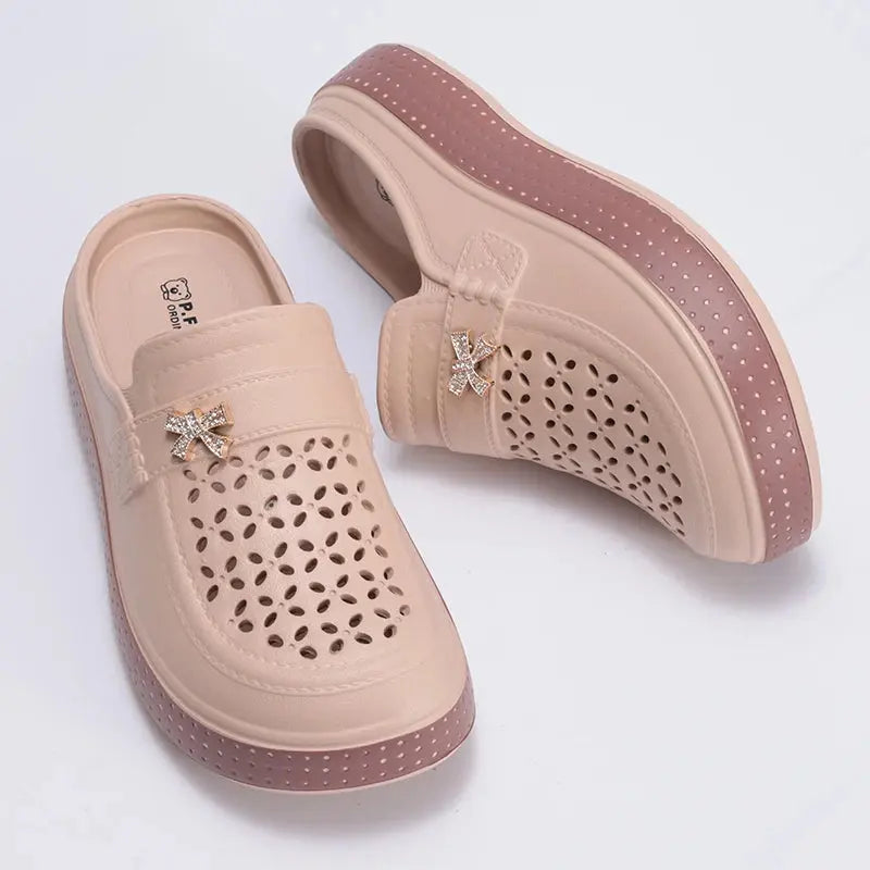 Eyriphy Size: 36-37 to 40-41 Women's Cave Shoes New Flat Slippers Beach Slippers Thick Soles Clogs Casual Slippers for Women Men NovaCart