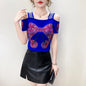 M-3XL Summer European Women's Clothes High Quality T-Shirt Luxury Hot Diamonds Design Slim Tees Sexy Girls Streetwear Tops NovaCart