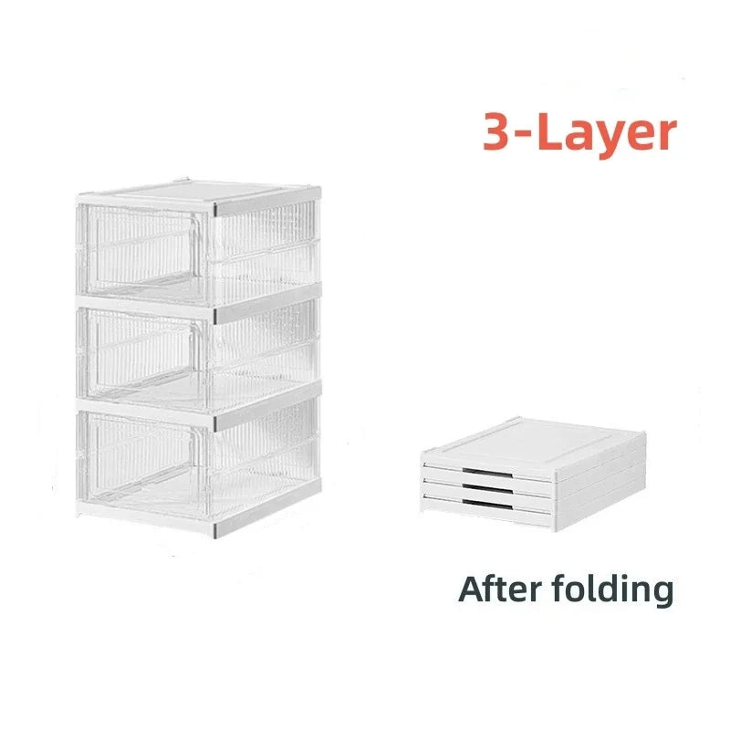 Transparent Shoes Box 6 Layers Shoe Display Case Thickened Foldable Sneaker Shoe Organizers Dustproof High-top Shoe Rack Shelf NovaCart