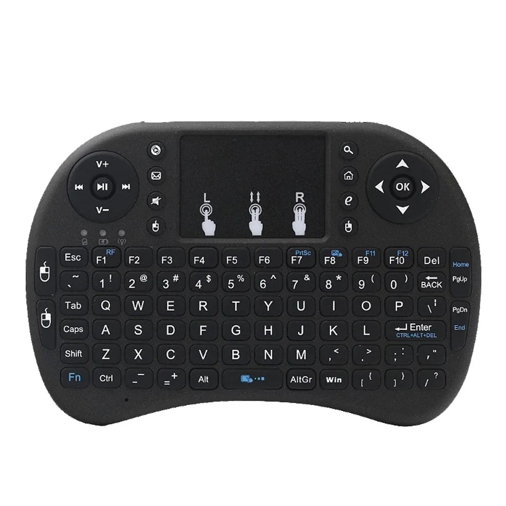 MRSVI I8 2.4G Mini Wireless Keyboard Classic Black Air Mouse Remote Control Touchpad for Android TV Box PC Smart TV Pi-Mart