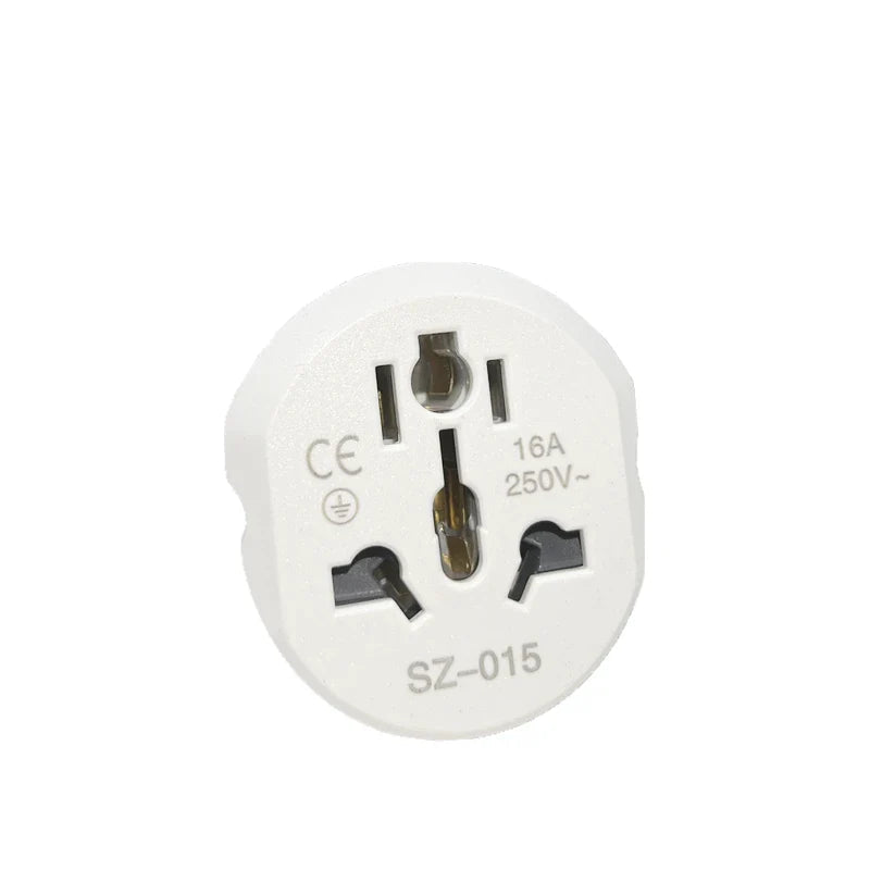 Universal Travel Adapter Converter 16A 250V Korea EU Plug 2 round Socket High Quality Wall Socket for AU US UK CN to EU KR Pi-Mart