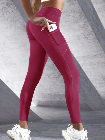 High Waist Pocket Stretch Leggings Women FitiqueFit