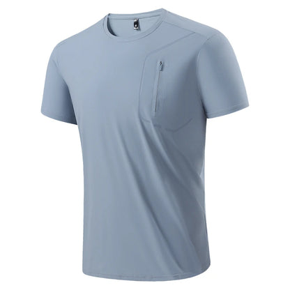 76% Nylon Quick Dry Sport Fashion T Shirt Men'S 2025 Short Sleeves Summer Casual Black OverSize Top Tees GYM Tshirt Clothes NovaCart