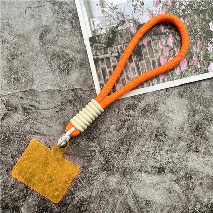 Wrist Strap for Phone Contrasting Colors Lanyard Keys Metal Keyring Accessories With Patch Cellphone Charm Luxury Hand Strap NovaCart