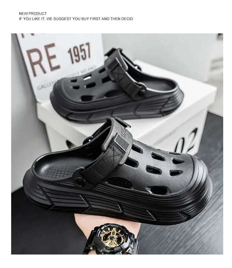 Men's Sandals Casual EVA Clogs for Men Summer Comfortable Garden Shoes Non-slip Wear-resistant Beach Slippers for Men 2025 New NovaCart