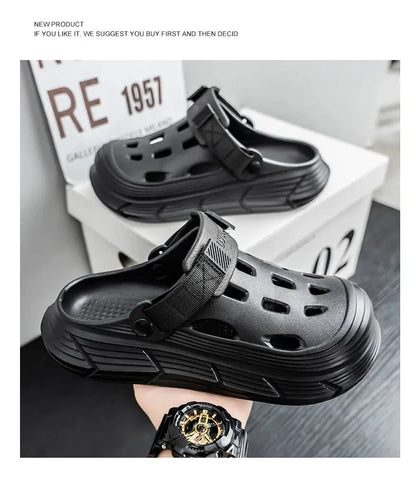 Men's Sandals Casual EVA Clogs for Men Summer Comfortable Garden Shoes Non-slip Wear-resistant Beach Slippers for Men 2025 New NovaCart