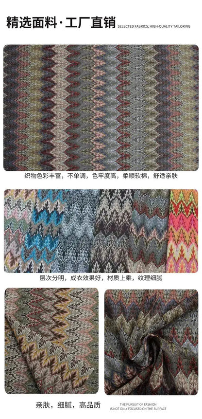 Maple Leaf Hollow Knitted Fabric Color Gold Thread Pattern Knitted Fashion Fabric for Clothing High Quality Cloth Wholesale NovaCart
