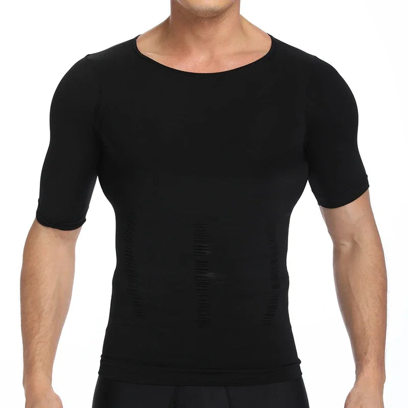 Men Weight Loss Shapewear T-Shirt Body Shaper Slimming Compression Shirts Gynecomastia Undershirt Waist Trainer Muscle Tank Tops NovaCart