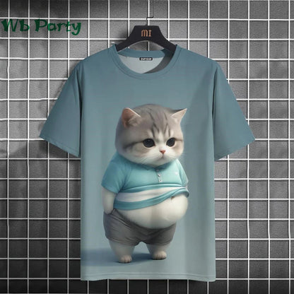 Cat Print shirts - Y2K Graphic T-Shirt FitiqueFit