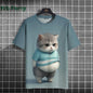 Cat Print shirts - Y2K Graphic T-Shirt FitiqueFit