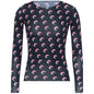 Woman Clothes Korean Moon Print Long Sleeve T-Shirt Fashion Casual Layered Sun Protection Top Ice Silk Basic Tee Spring Autumn NovaCart