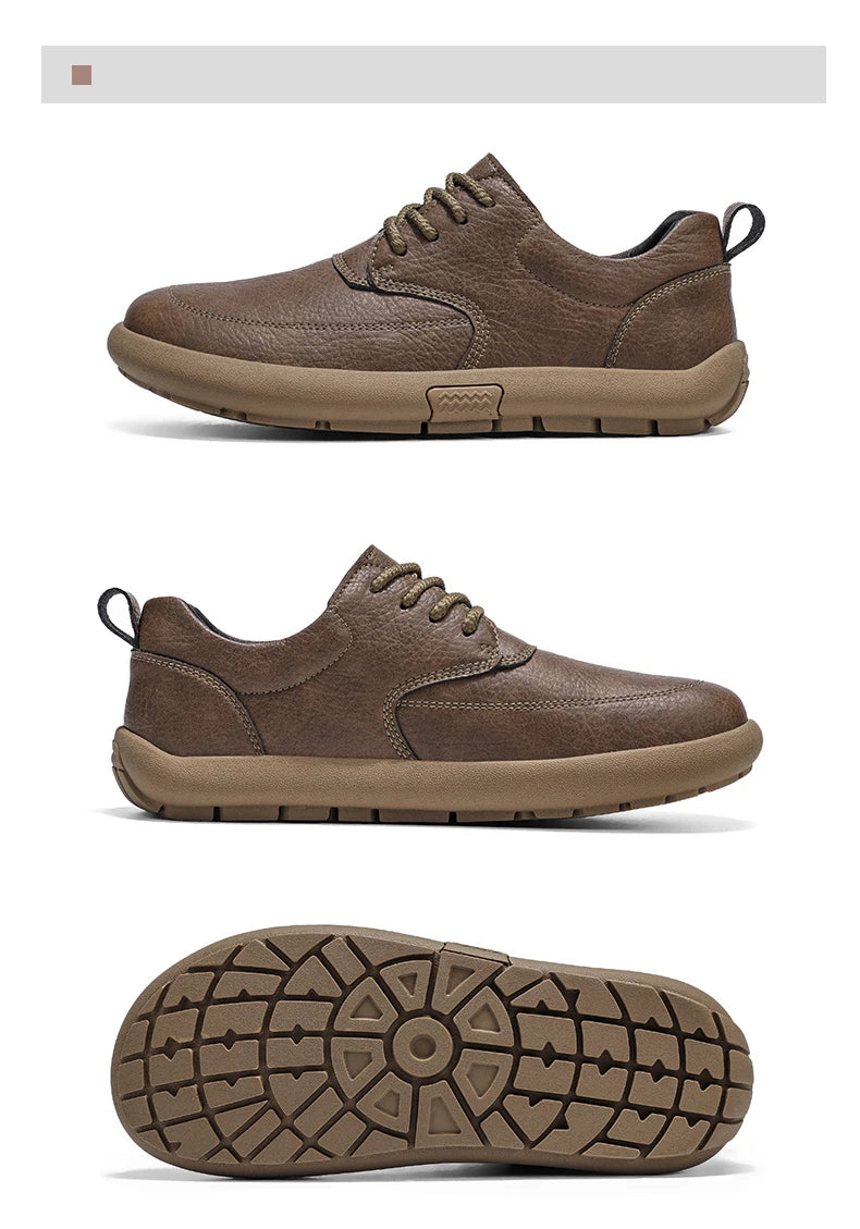 Shoes for Men Male Sneakers Leather Shoes Round Toe Apring and Autumn Wear-resistant Return To The Ancients Loafers All-match NovaCart