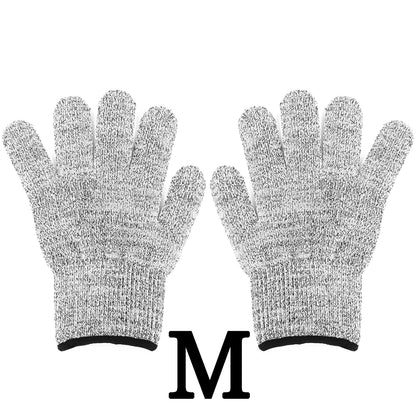 HPPE Level 5 Safety Cut-Resistant Gloves Anti Cut Proof Grey Anti-Cut Level Work Garden Butcher Gardening Handguard Kitchen Tool Pi-Mart