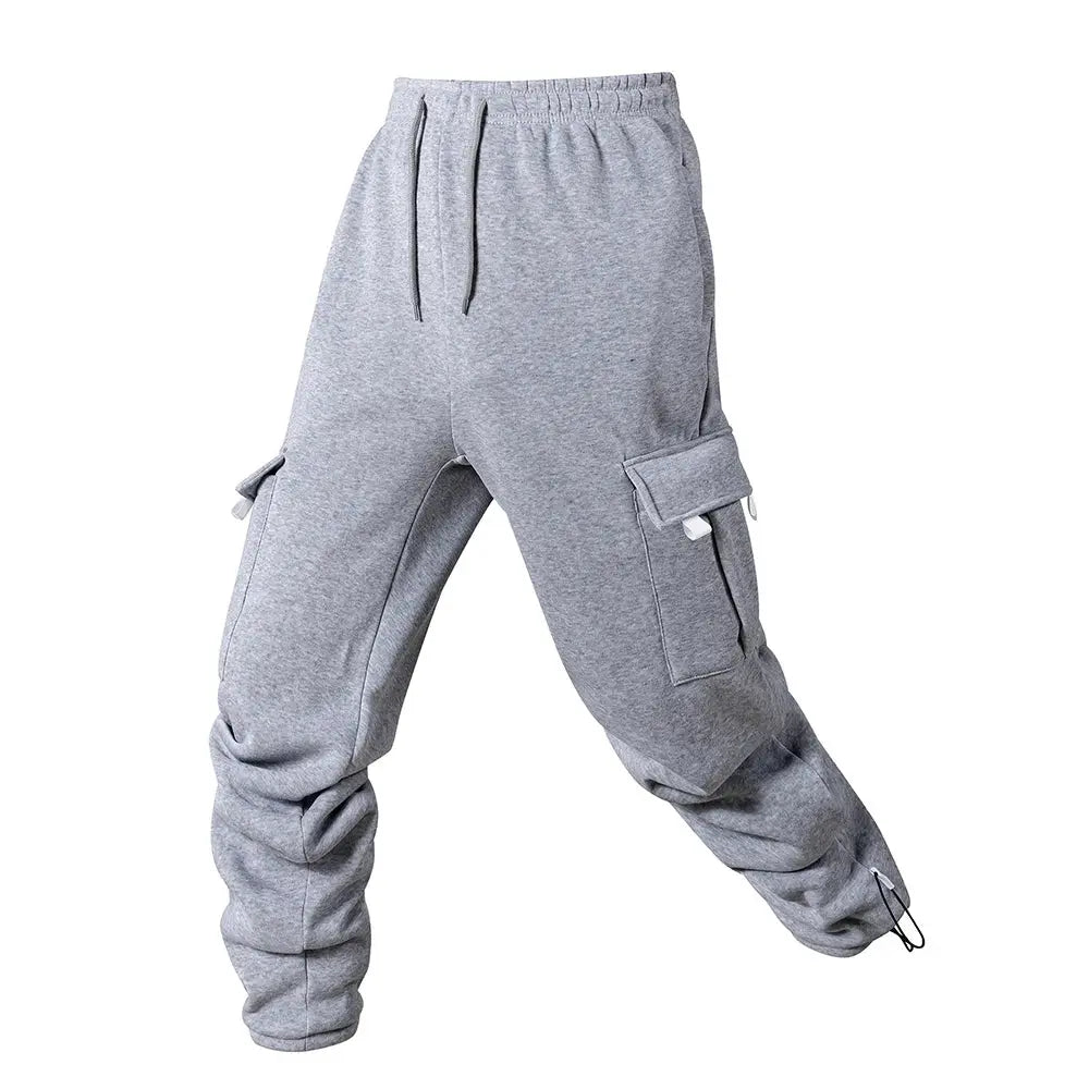 Men's Joggers Pants Loose Drawstring Long Pants Men Multi-pocket Sweatpants Casual Cargo Trousers For Men Fitness NovaCart