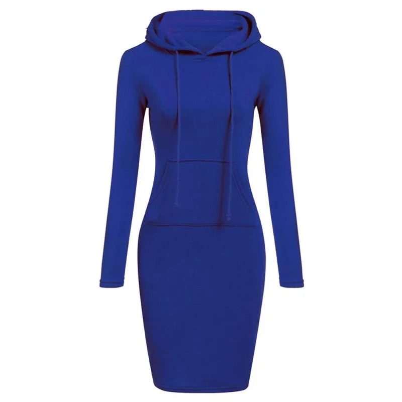 Ladies Dress Autumn Women Hooded Dresses Hoodies Women Sweatshirts Women Hoodies Dress Tops Ladies Clothing NovaCart