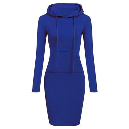 Ladies Dress Autumn Women Hooded Dresses Hoodies Women Sweatshirts Women Hoodies Dress Tops Ladies Clothing NovaCart