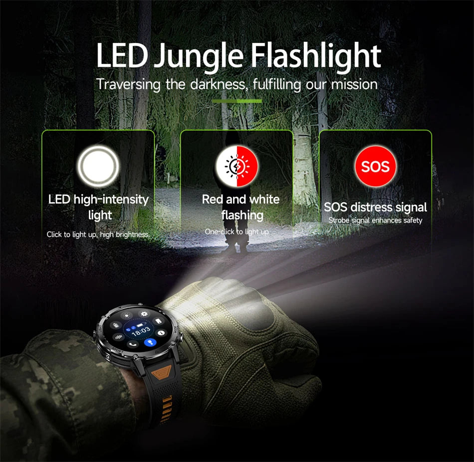 2026 New GPS Smart Watch For Men 1400mAh Battery Outdoor Sports Compass Watches Bluetooth Call IP68 Waterproof Smartwatch gift NovaCart