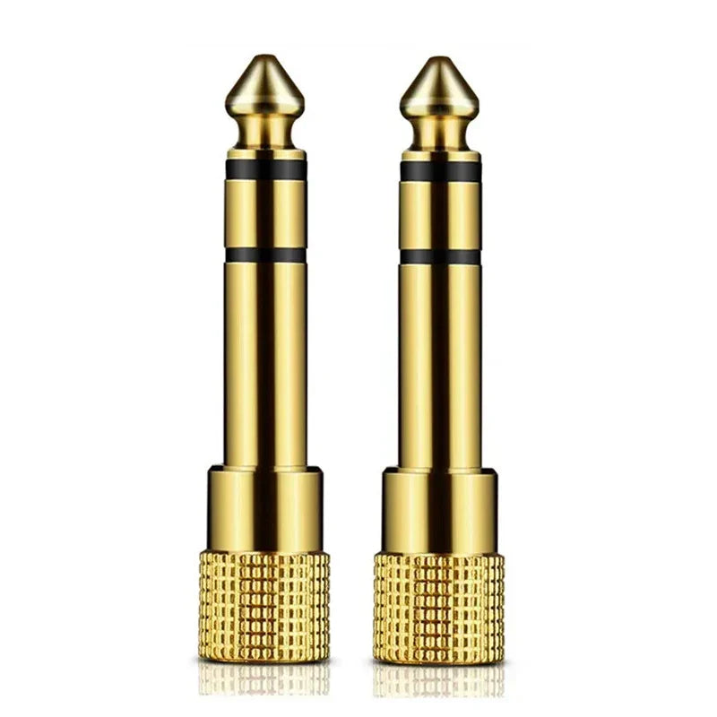 Jack 6.5 6.35mm Male Plug to 3.5mm Female Connector Gold Plating Headphone Microphone AUX Audio Plug Pi-Mart