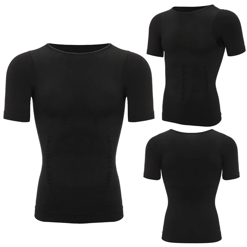 Men Weight Loss Shapewear T-Shirt Body Shaper Slimming Compression Shirts Gynecomastia Undershirt Waist Trainer Muscle Tank Tops NovaCart