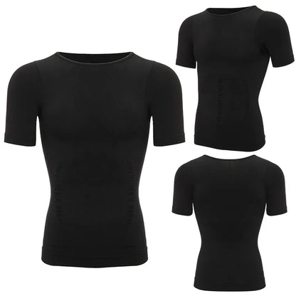 Men Weight Loss Shapewear T-Shirt Body Shaper Slimming Compression Shirts Gynecomastia Undershirt Waist Trainer Muscle Tank Tops NovaCart