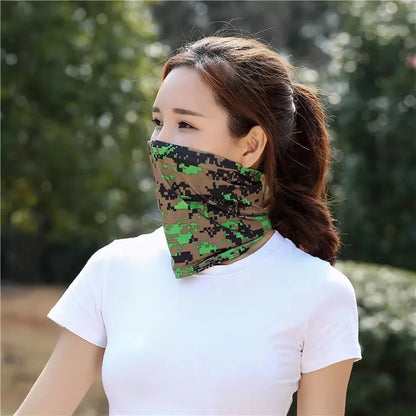 LOOGDEEL Sun Protection Bib Spring and Summer Motorcycle Neck Cover Sports Magic Bandana Riding Mask Full Face Outdoor Ice Silk Pi-Mart