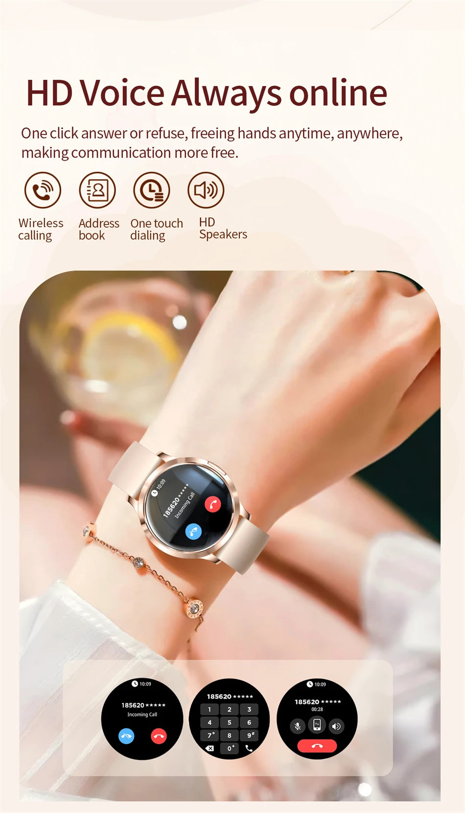 LIGE Women Smart Watch 2026 Ultra-thin AMOLED Screen Sport Fitness Bracelet Custom Watch Face Bluetooth Call Luxury Smartwatch NovaCart