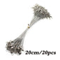 Anti Bite Steel Fishing Line Steel Wire Leader With Swivel Fishing Accessory Lead Core Leash Fishing Wire 15cm 20cm  30cm Pi-Mart