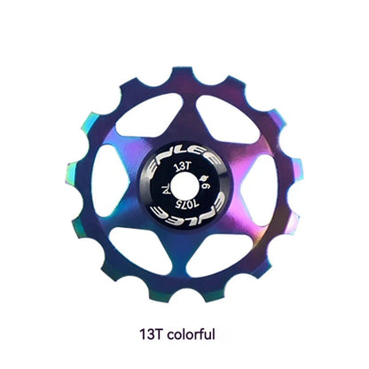 ENLEE Bike Aluminum Alloy Guide Wheel Pulley Rear Derailleur 11T 13T Guide MTB Ceramic Bearing Jockey Wheel For 4/5/6MM Pi-Mart