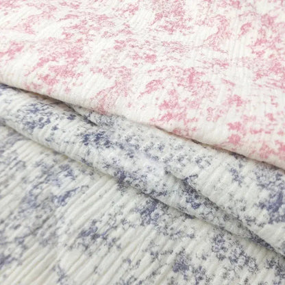 Pure Cotton Blue Floral Printing Double-layer Gauze Crepe Fabric For Home Clothes Pajamas Blankets Handmade DIY Fabric 0.5/1/2m NovaCart