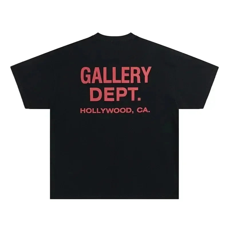 Vintage High Street T-shirt Gallery Printed Shirt Fashion Letter Printed T-shirt Casual O-neck T-shirt Summer Brand Top NovaCart