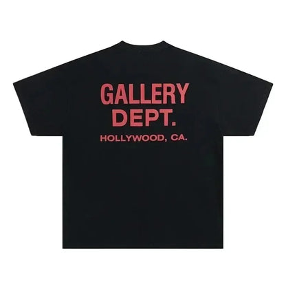 Vintage High Street T-shirt Gallery Printed Shirt Fashion Letter Printed T-shirt Casual O-neck T-shirt Summer Brand Top NovaCart