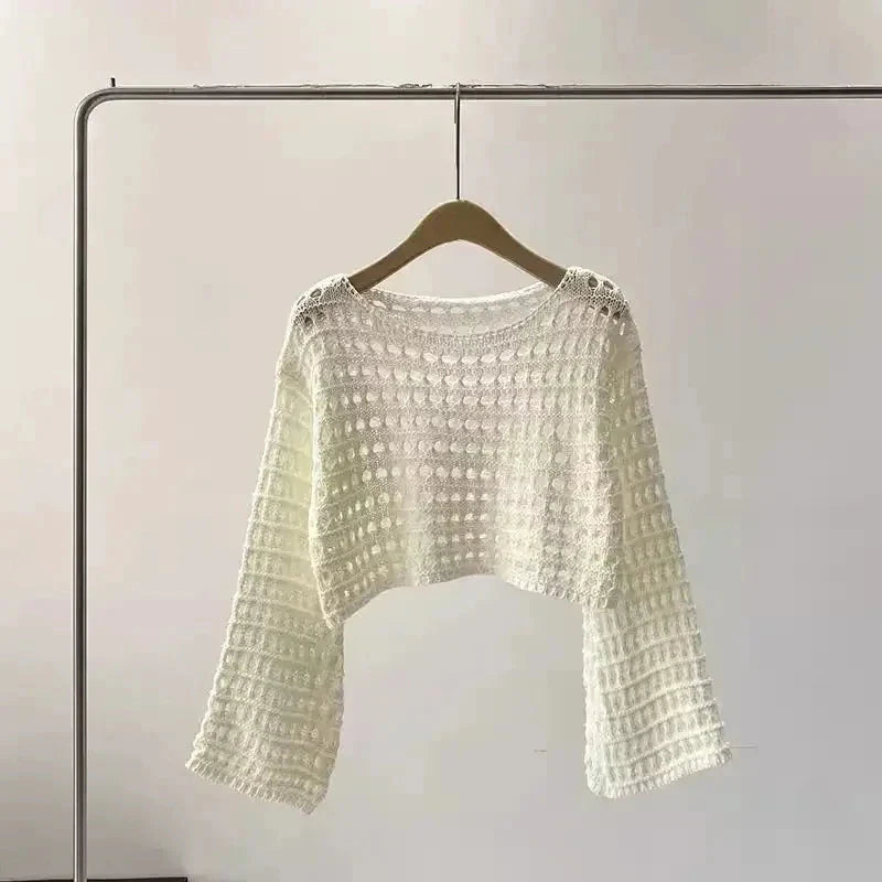 Women’s crochet knit beach cover up FitiqueFit