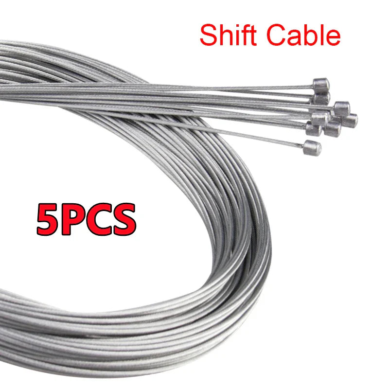 10/5/3/1PC 2M MTB Bicycle Brake Line Bicycle Speed Line Fixed Gear Shifter Gear Brake Cable Set Core Inner Wire MTB Road Bike Pi-Mart