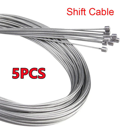 10/5/3/1PC 2M MTB Bicycle Brake Line Bicycle Speed Line Fixed Gear Shifter Gear Brake Cable Set Core Inner Wire MTB Road Bike Pi-Mart