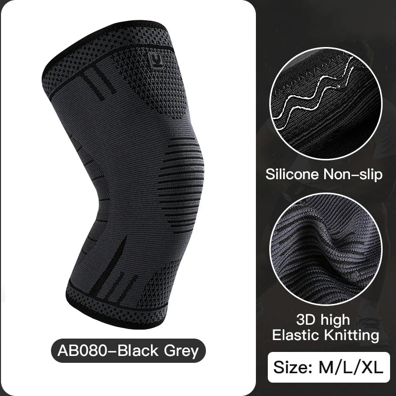 1 Pc Elastic Breathable Compression Knee Support Sleeve for Basketball Running Cycling Pi-Mart
